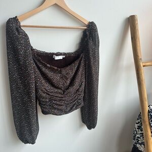 Women's Floral Print Long Sleeve Top